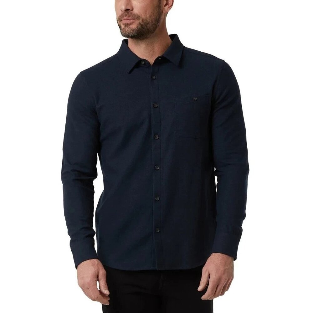 32 Degrees Heat Men's XXL Blue Corduroy Button-Up Shirt  N0271